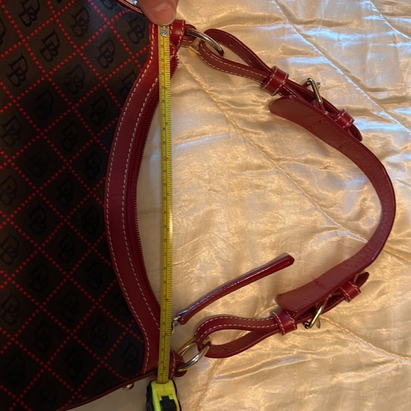 DOONEY & BOURKE Logo Fabric Hobo Bag w/ Silver Tone Hardward - Picture 10 of 12